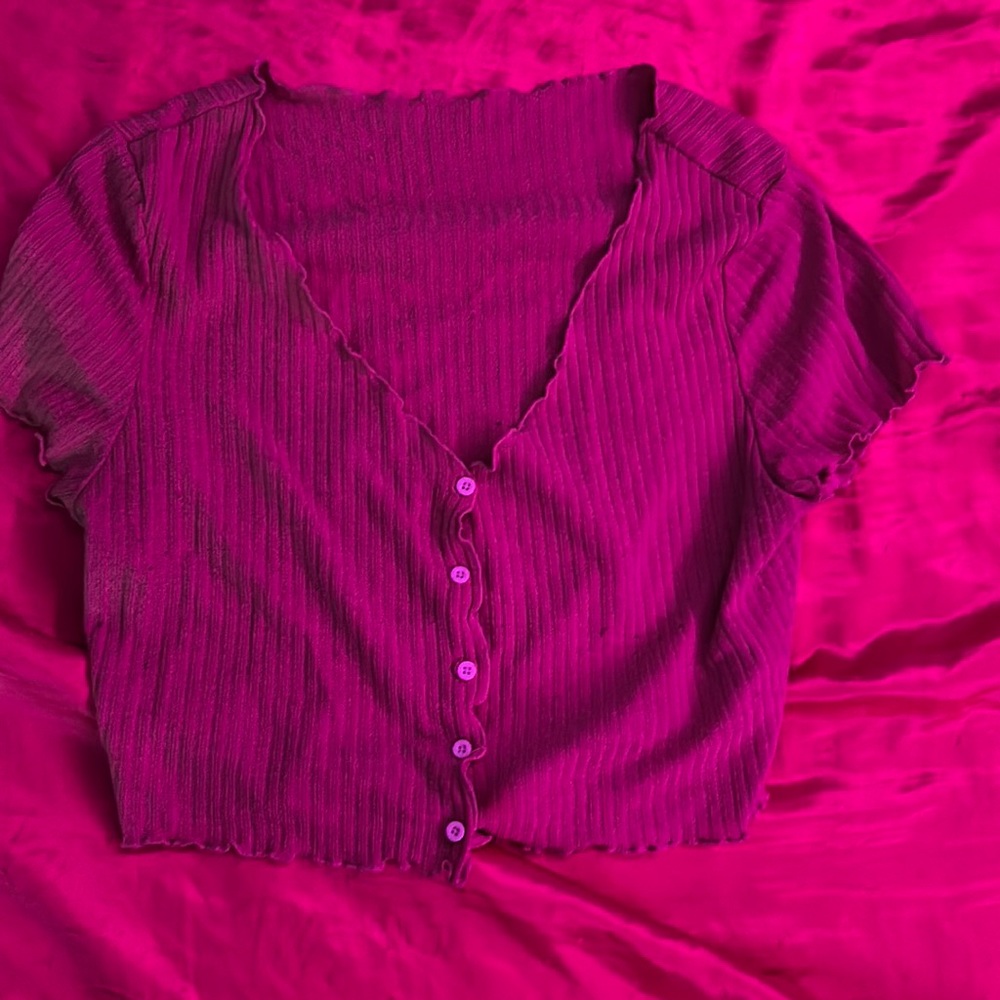 Button up crop top